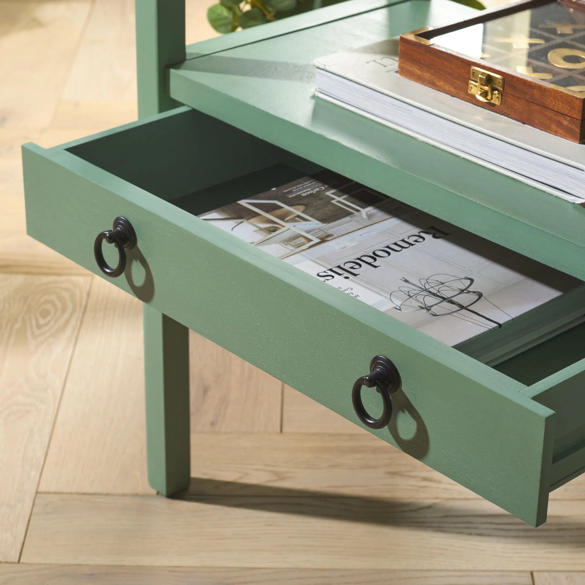 Grove Rectangle Accent Table by HedgeApple Essentials. Made from pine wood, mdf, zinc alloy in a unique style.