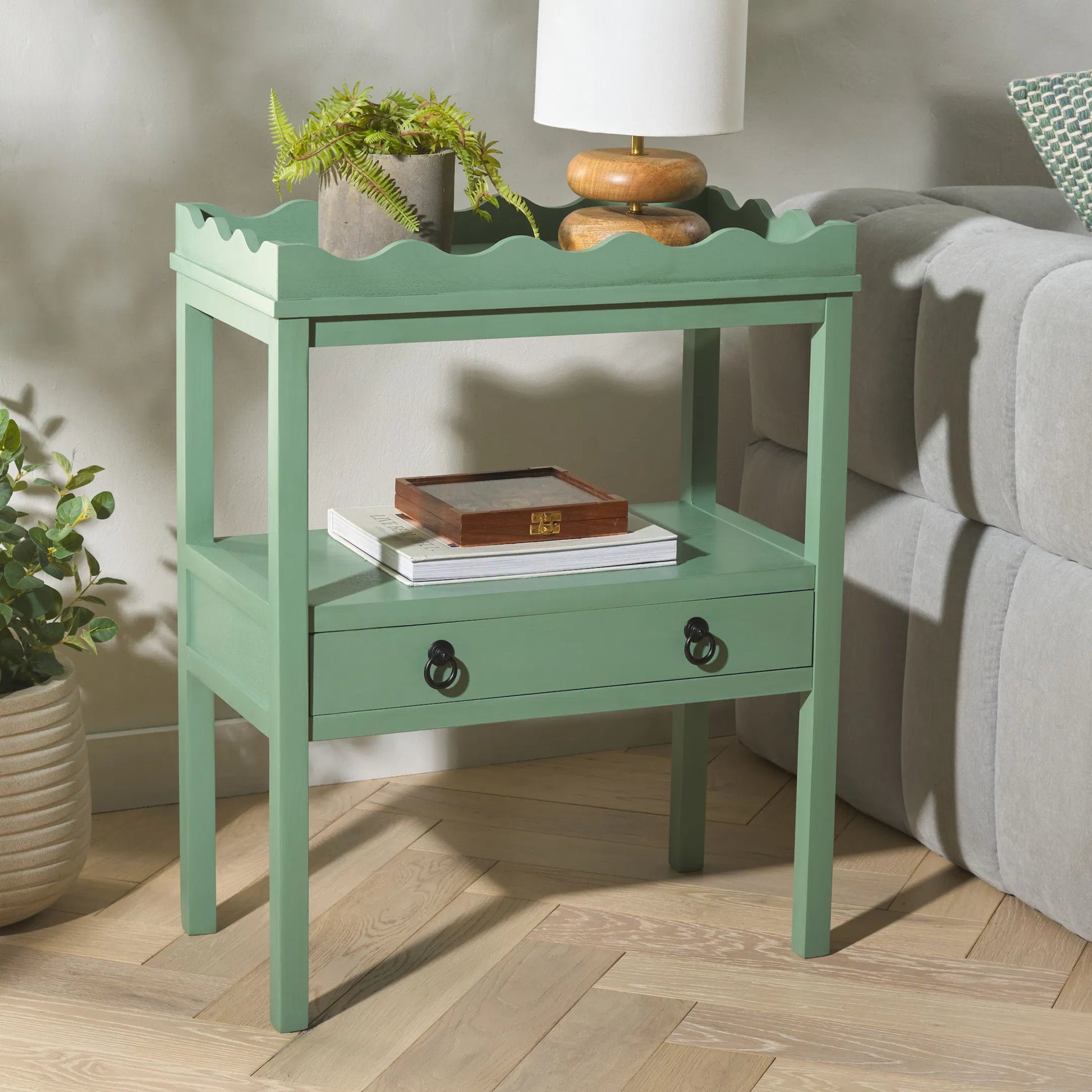 Grove Rectangle Accent Table by HedgeApple Essentials. Made from pine wood, mdf, zinc alloy in a unique style.