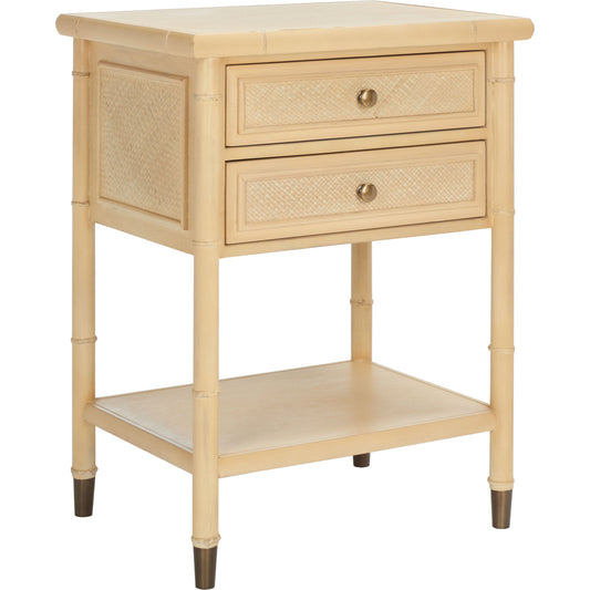 Ahab Accent Table by Safavieh in light blonde, gold and light blonde, gold. Made from veneer, bayur wood, mdf veneer, steel in a modern style.