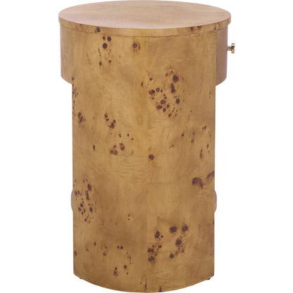 Bailey 1 Drawer 1 Shelf Accent Table by HedgeApple Essentials in natural. Made from wood, mdf, veneer, burlwood in a transitional style.