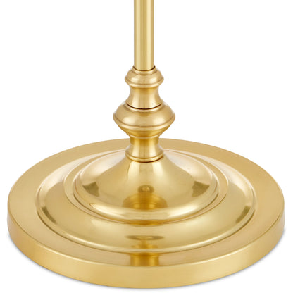 Deauville Table Lamp by Currey and Company in polished brass, natural. Made from metal, seagrass in a cottage & farmhouse style.