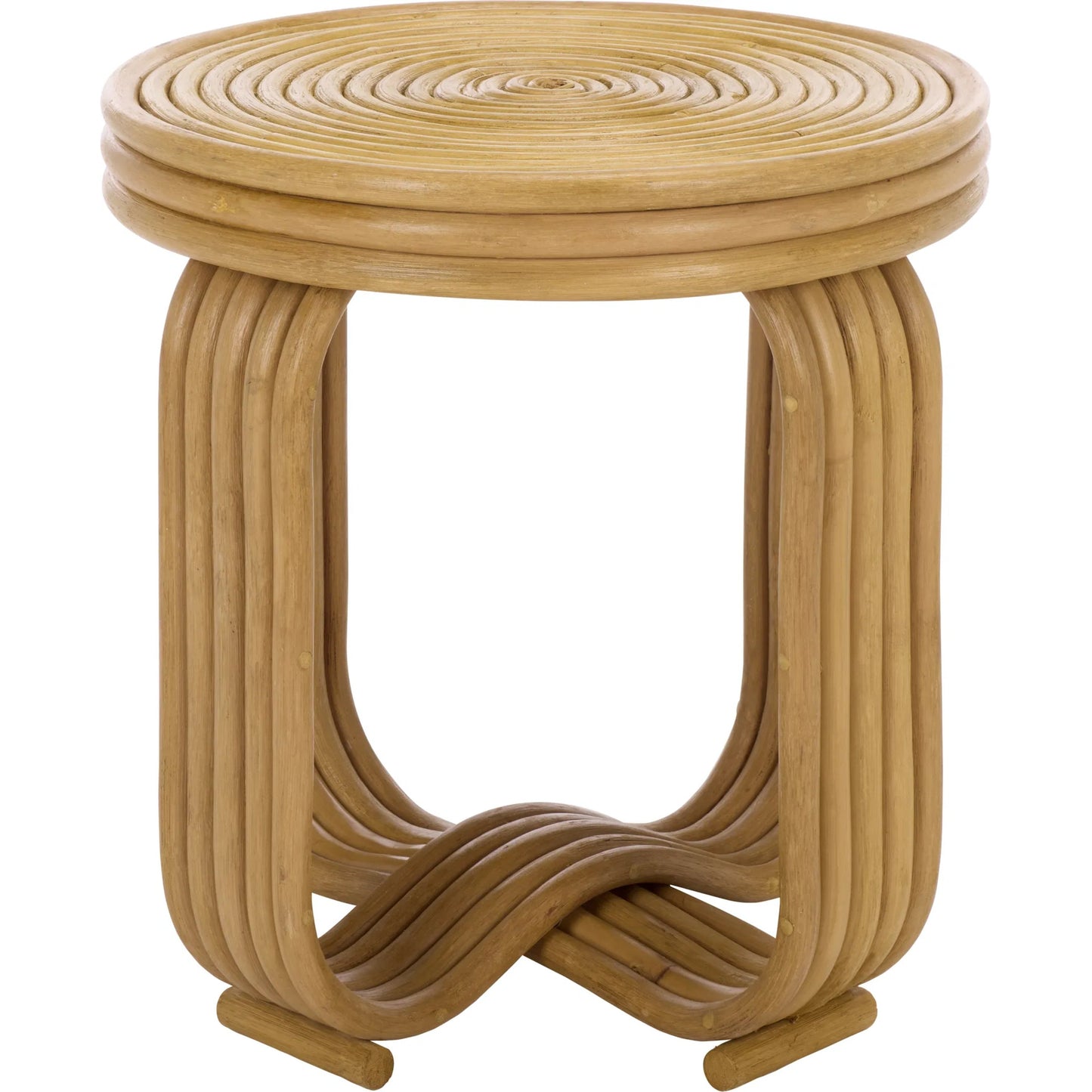 002 SI-2629729 | Additional Silo | Alma Round Accent Table by HedgeApple Essentials in natural. Made from semisanded rattan in a unique style.