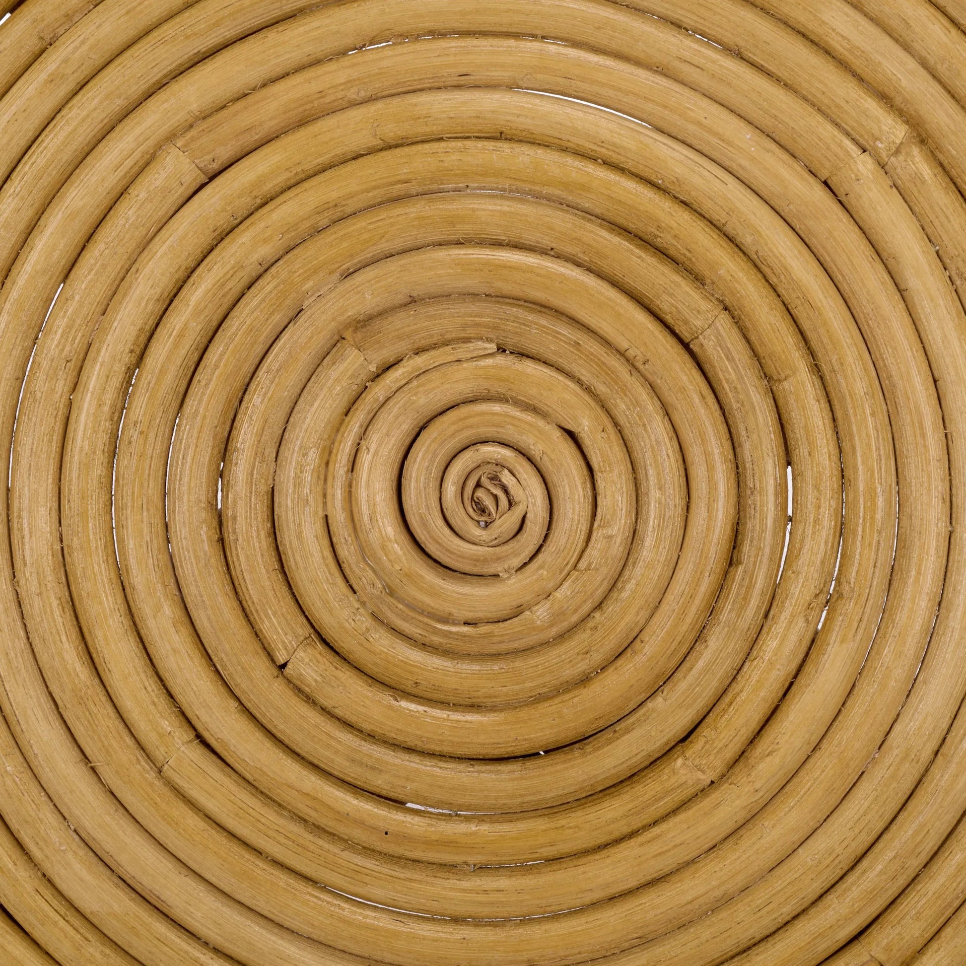Alma Round Accent Table by HedgeApple Essentials in natural. Made from semisanded rattan in a unique style.