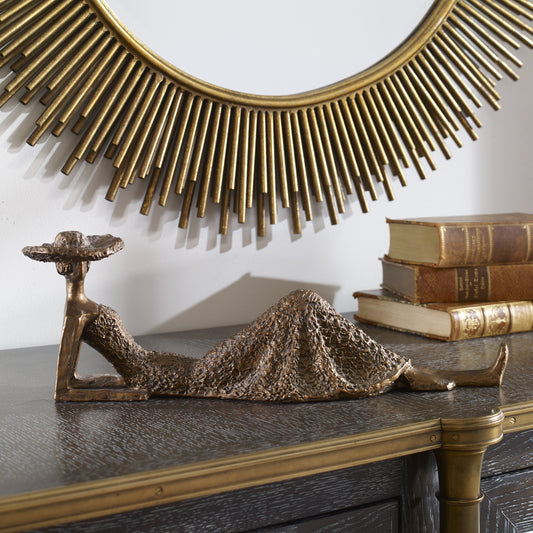 Summer Days Sculpture by Uttermost in bronze. Made from resin in a traditional style.