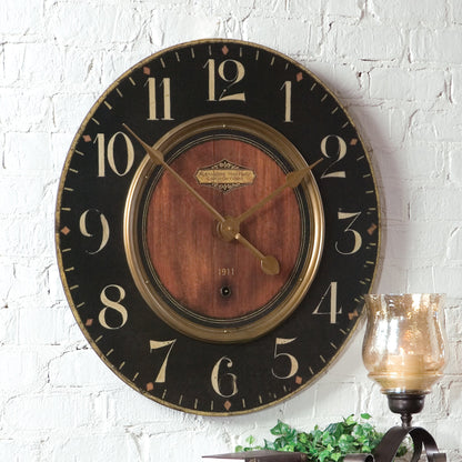 Alexandre Martinot Clock by Uttermost. Made from mdf, brass in a traditional style.