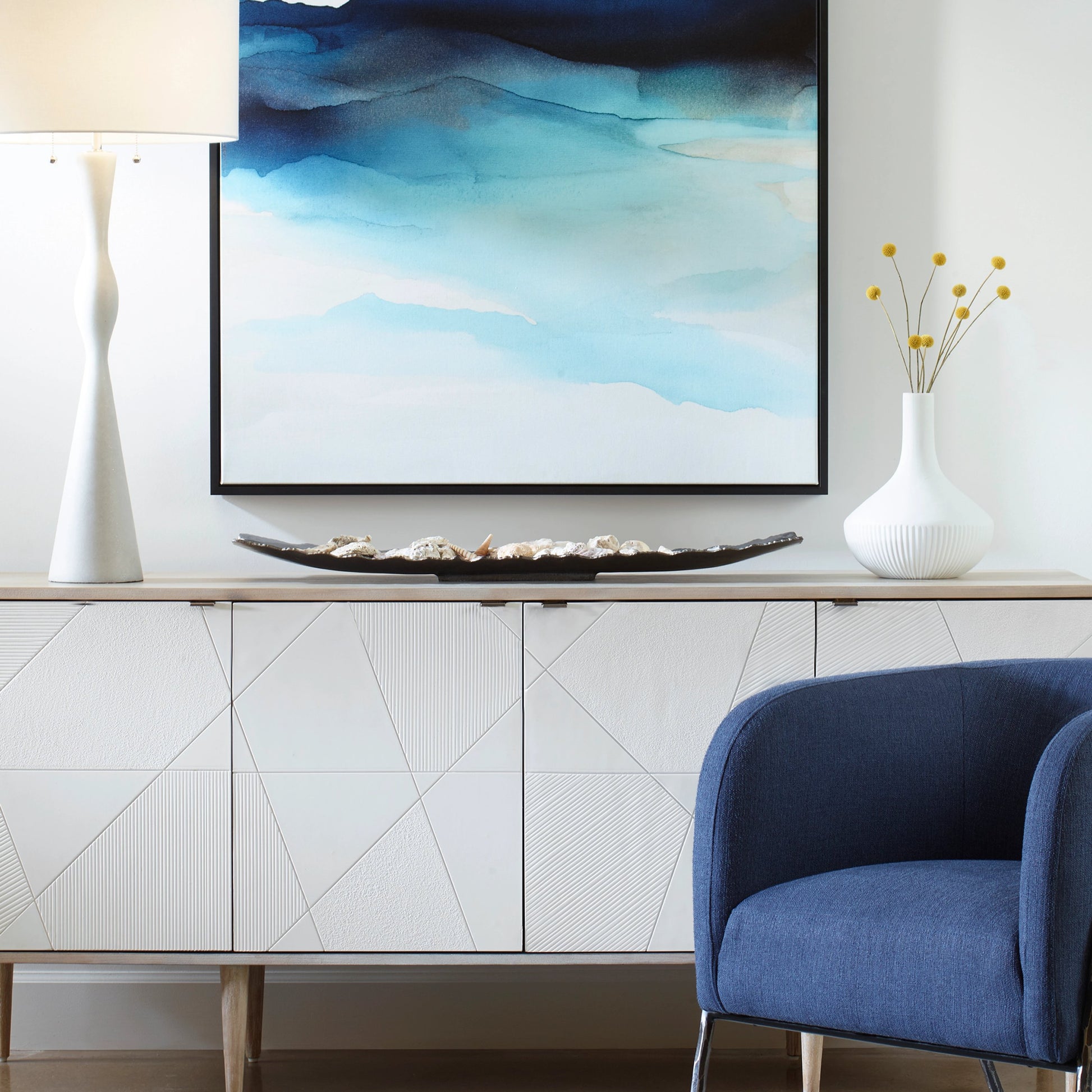 Camilla Tray by Uttermost. Made from cast aluminum in a modern style.