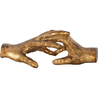 Hold My Hand Sculpture by Uttermost in gold. Made from iron in a modern style.