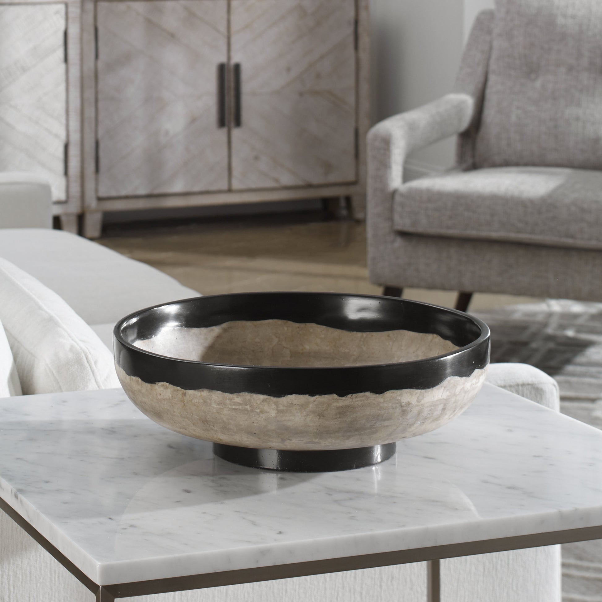 Rastia Terrazzo Bowl by Uttermost. Made from coral, resin in a eclectic & global style.