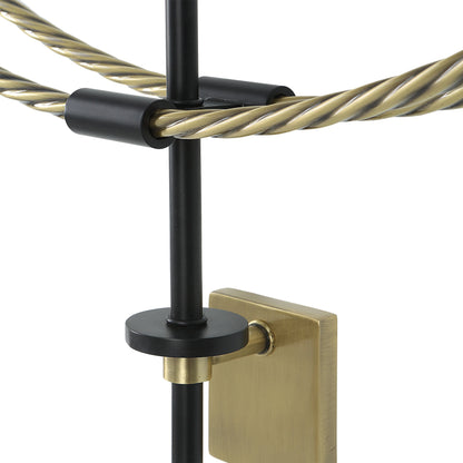 Time Flies Wall Clock by Uttermost in brushed brass, satin black. Made from iron in a modern style.