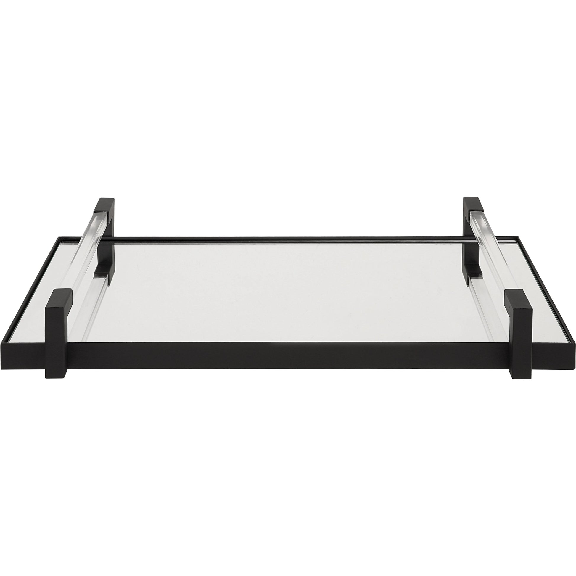 Deki Tray by Uttermost in gold. Made from iron, mirror, acrylic in a modern style.