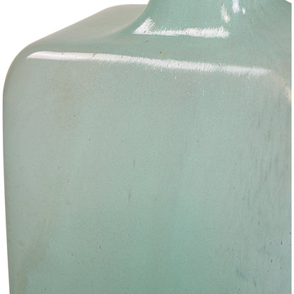Fuze Vases by Uttermost in aqua, bronze. Made from glass in a modern style.