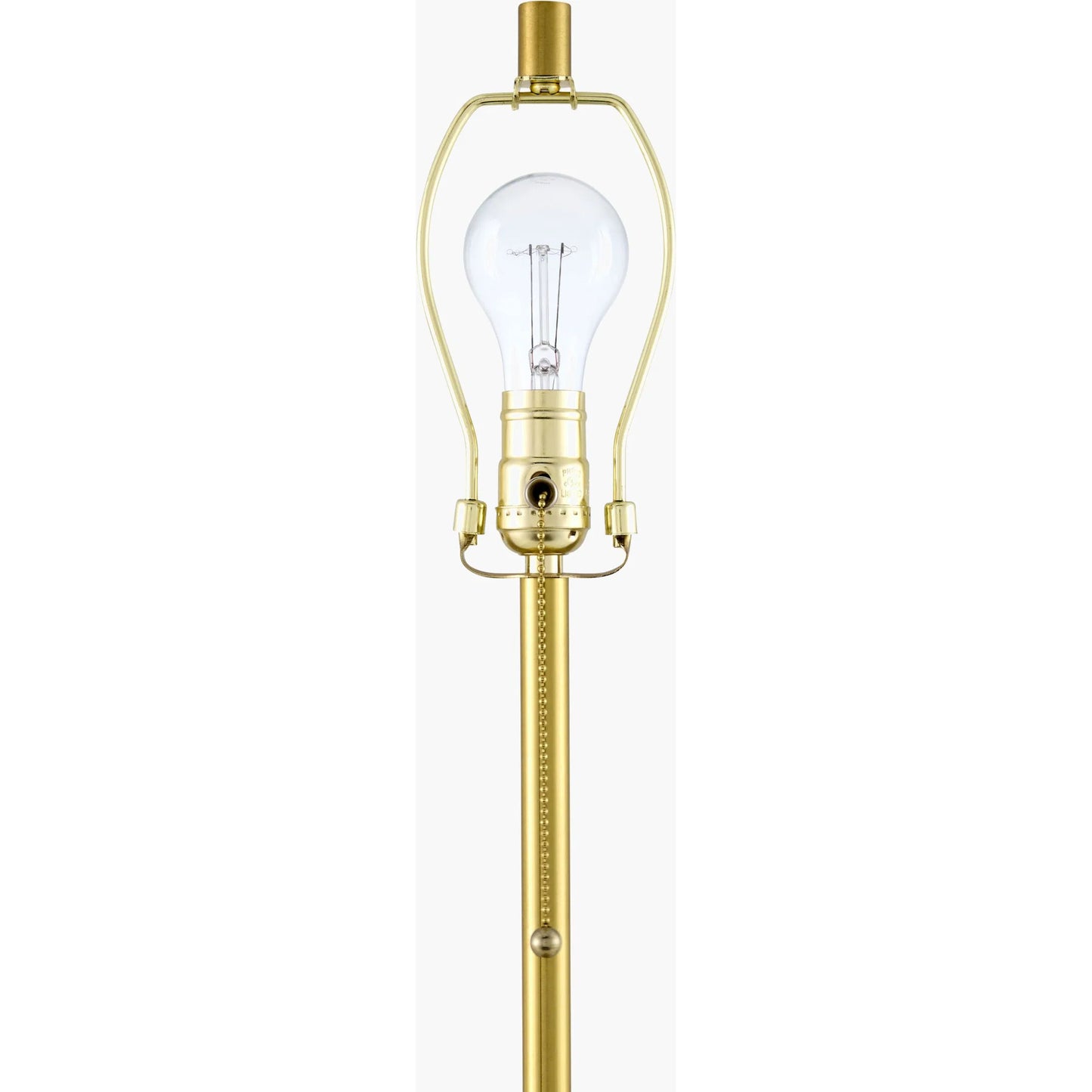 002 SI-2258324 | Closeup | Alceda Accent Table Lamp by Livabliss in brass. Made from iron, cotton in a modern style.