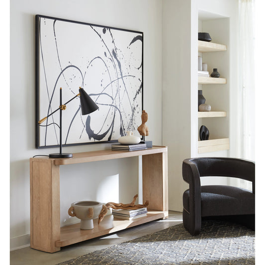 Retreat Console Table by Hooker Furniture in dune. Made from oak veneers in a cottage & farmhouse style.