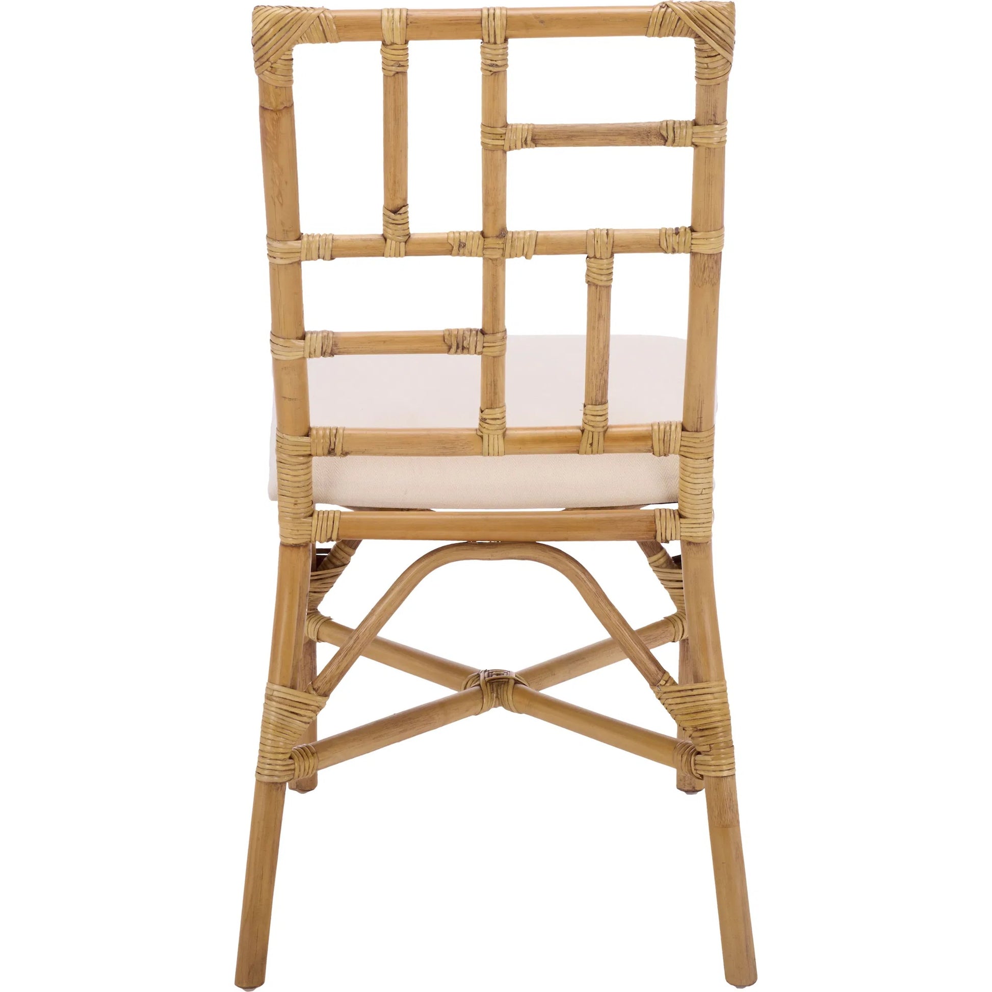 Dudley Accent Chair with Cushion (Set of 2) by HedgeApple Essentials. Made from rattan, 60% cotton, 40% polyester in a unique style.