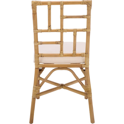 Dudley Accent Chair with Cushion (Set of 2) by HedgeApple Essentials. Made from rattan, 60% cotton, 40% polyester in a unique style.