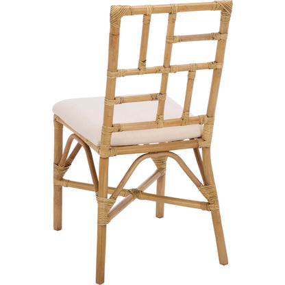 Dudley Accent Chair with Cushion (Set of 2) by HedgeApple Essentials. Made from rattan, 60% cotton, 40% polyester in a unique style.