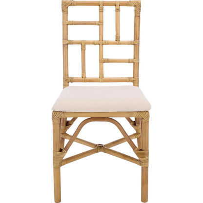 Dudley Accent Chair with Cushion (Set of 2) by HedgeApple Essentials. Made from rattan, 60% cotton, 40% polyester in a unique style.