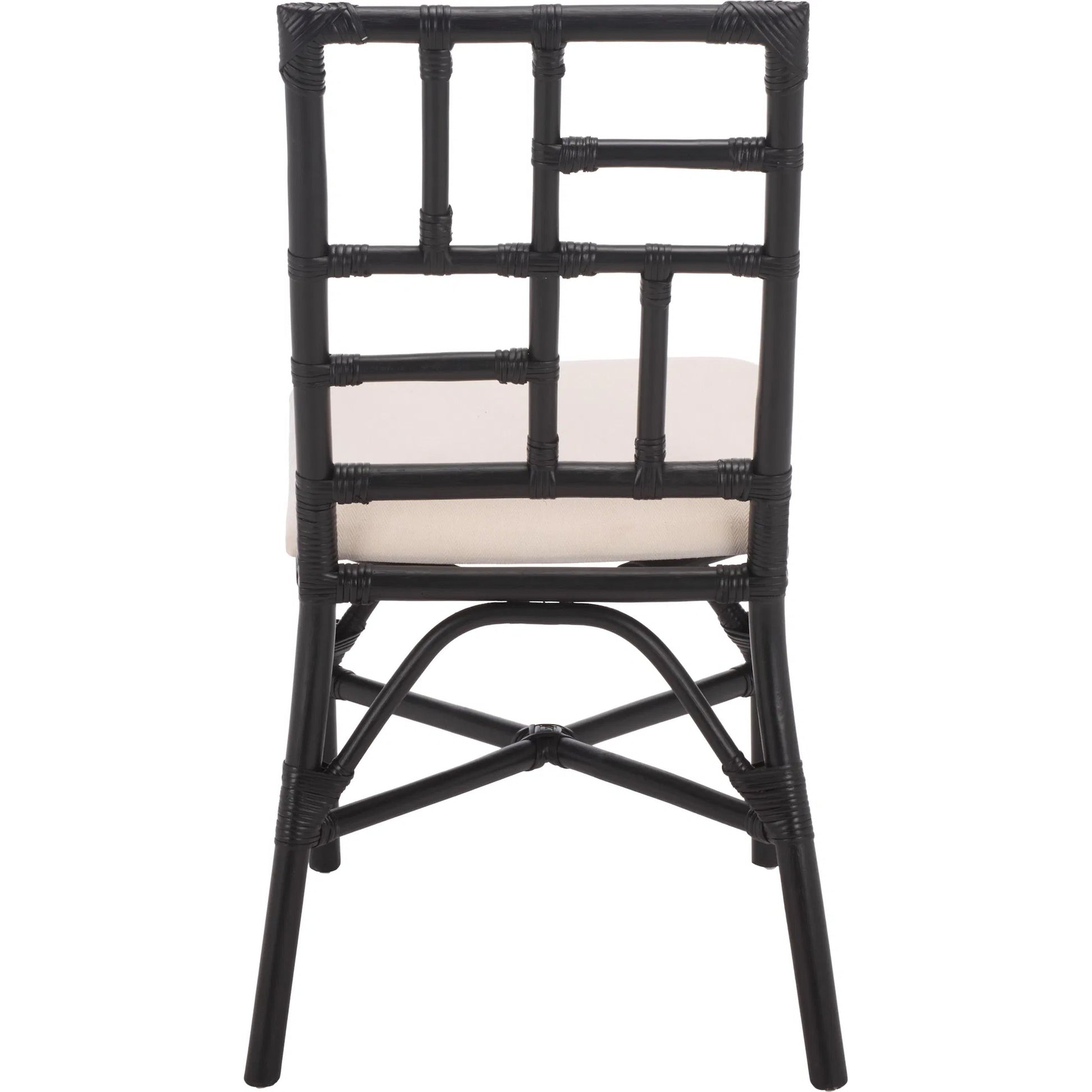 Dudley Accent Chair with Cushion (Set of 2) by HedgeApple Essentials. Made from rattan, 60% cotton, 40% polyester in a unique style.