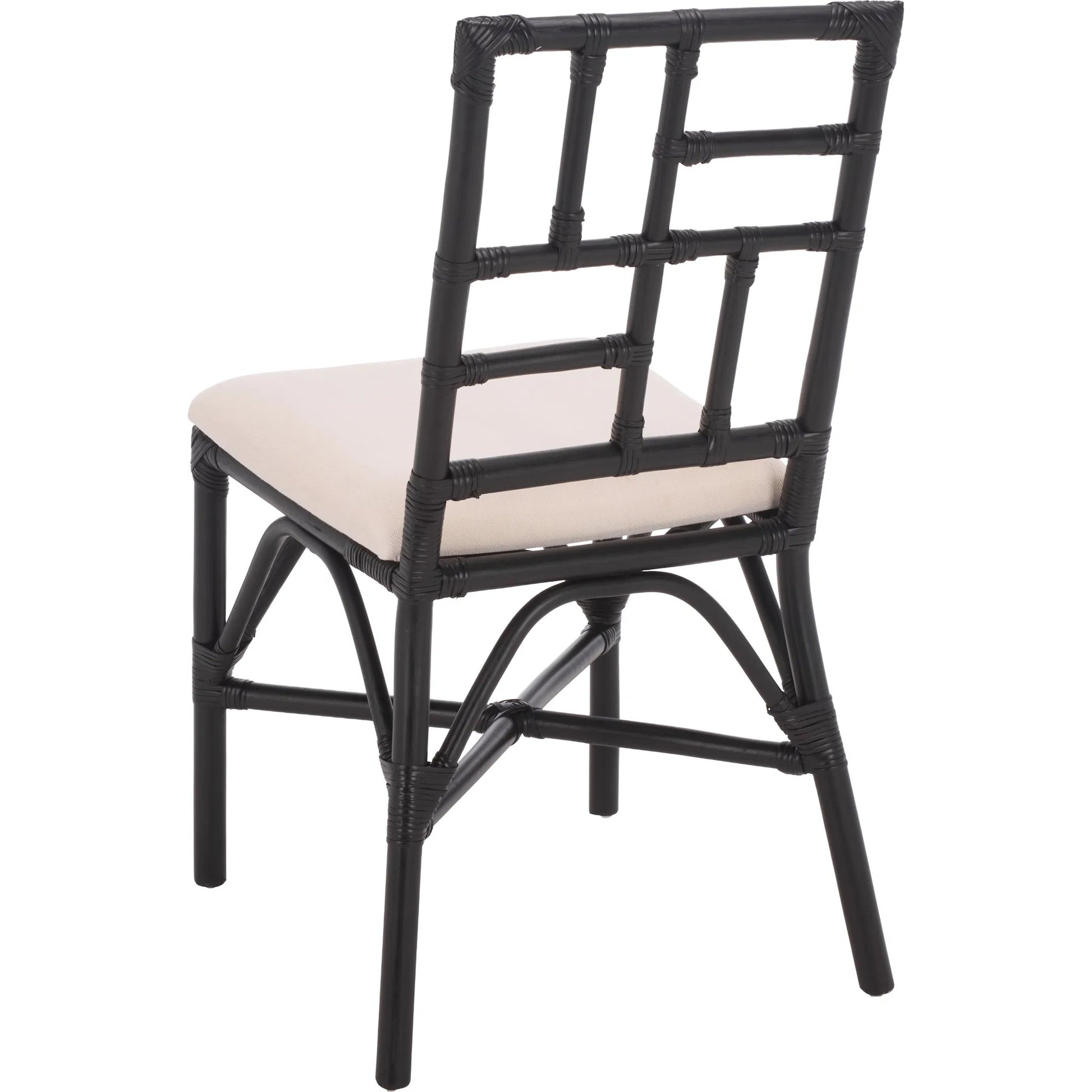 Dudley Accent Chair with Cushion (Set of 2) by HedgeApple Essentials. Made from rattan, 60% cotton, 40% polyester in a unique style.
