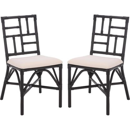 Dudley Accent Chair with Cushion (Set of 2) by HedgeApple Essentials. Made from rattan, 60% cotton, 40% polyester in a unique style.