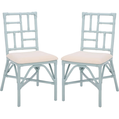 Dudley Accent Chair with Cushion (Set of 2) by HedgeApple Essentials. Made from rattan, 60% cotton, 40% polyester in a unique style.