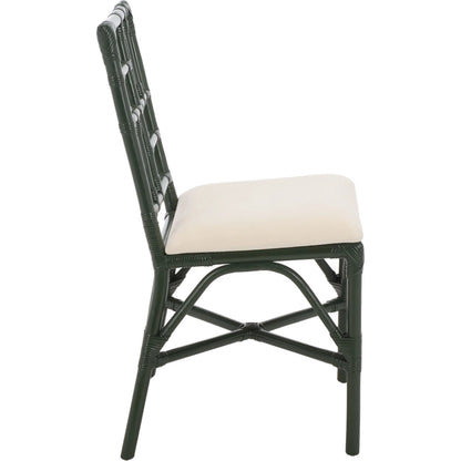 Dudley Accent Chair with Cushion (Set of 2) by HedgeApple Essentials. Made from rattan, 60% cotton, 40% polyester in a unique style.