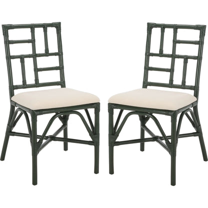 Dudley Accent Chair with Cushion (Set of 2) by HedgeApple Essentials. Made from rattan, 60% cotton, 40% polyester in a unique style.