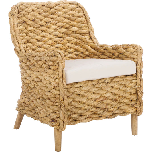 001 SI-2372677 | Primary Silo | Gage Hyacinth Accent Chair with Cushion by HedgeApple Essentials in nc coating. Made from mango wood, cotton, foam in a unique style.