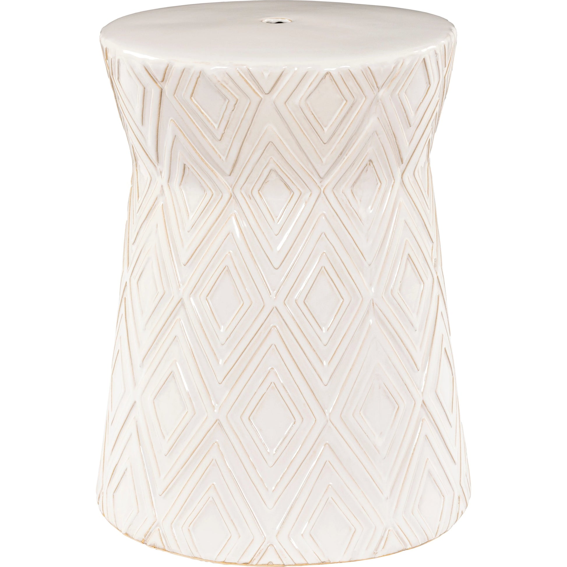 Cali Indoor/Outdoor by Surya in white and glazedglazed. Made from top: ceramic, base: ceramic in a modern style.