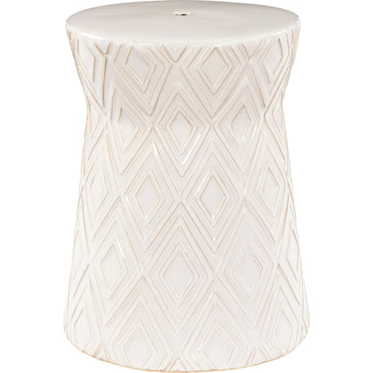 Cali Indoor/Outdoor by Surya in white and glazedglazed. Made from top: ceramic, base: ceramic in a modern style.