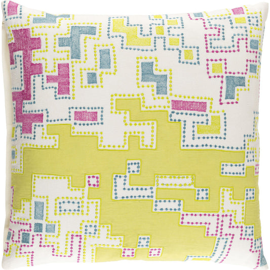 Macro Pillow - 6222 by Surya. Made from 100% cotton in a modern style.