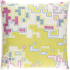 Lime, Magenta, Teal, Ivory / Down Feather / 18" x 18"