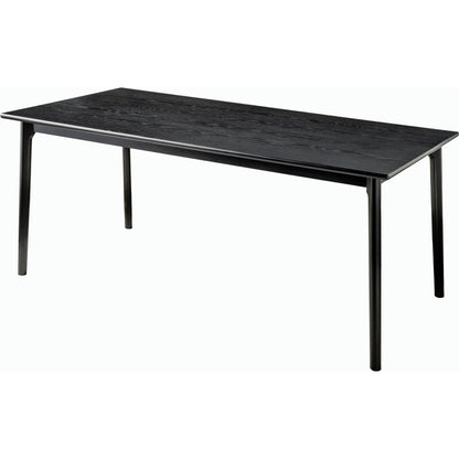 Acworth Table by Surya in top: black, base: black and stainedstained. Made from wood veneer, rubber wood in a modern style.