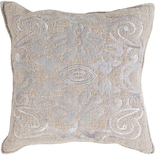 Adeline Pillow - 18800 by Surya in gray, slate. Made from front: 100% wool in a modern style.