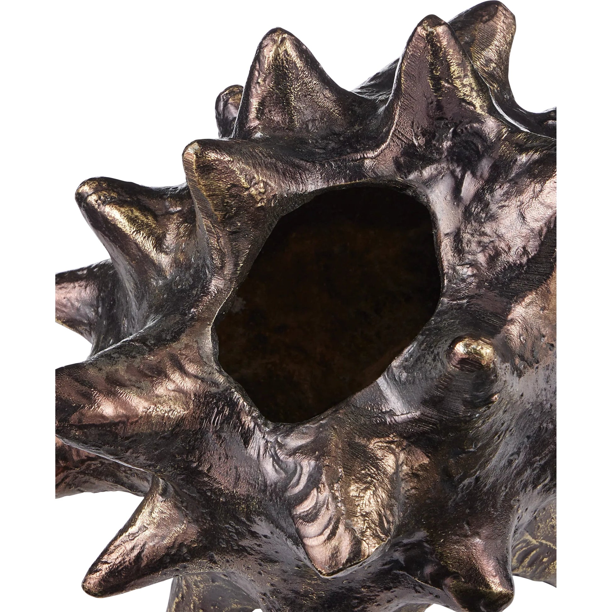 Jacks Object Set by Currey and Company in antique brass. Made from scorched bronze in a modern style.