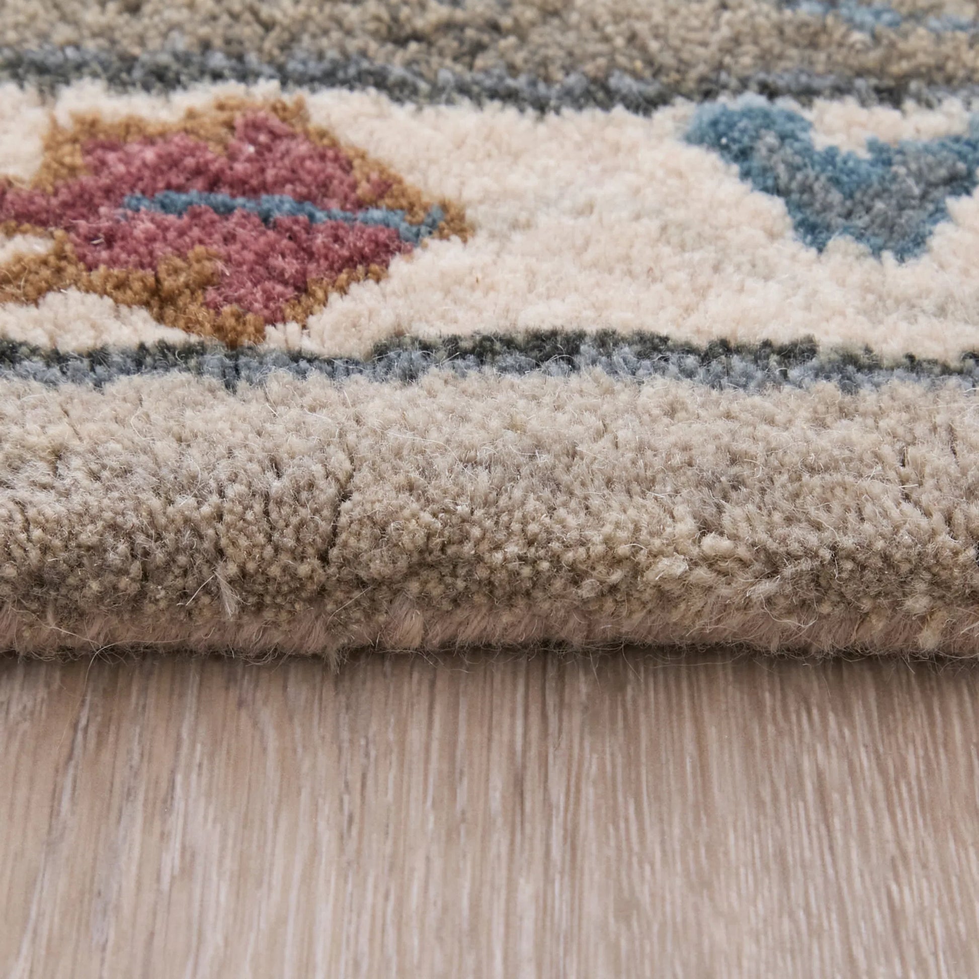 Rylan Transitional Oriental Rug - 8642F by Feizy in ivory, taupe, blue. Made from wool in a unique style.
