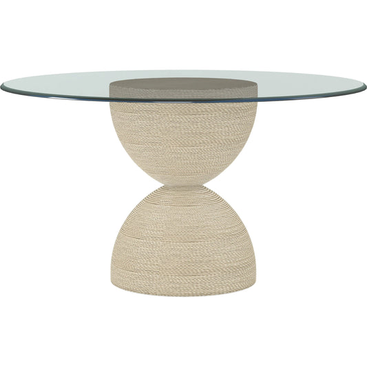 Cotiere 48" Round Dining Table by A.R.T. Furniture in beige and danish cord. Made from resin, glass in a unique style.