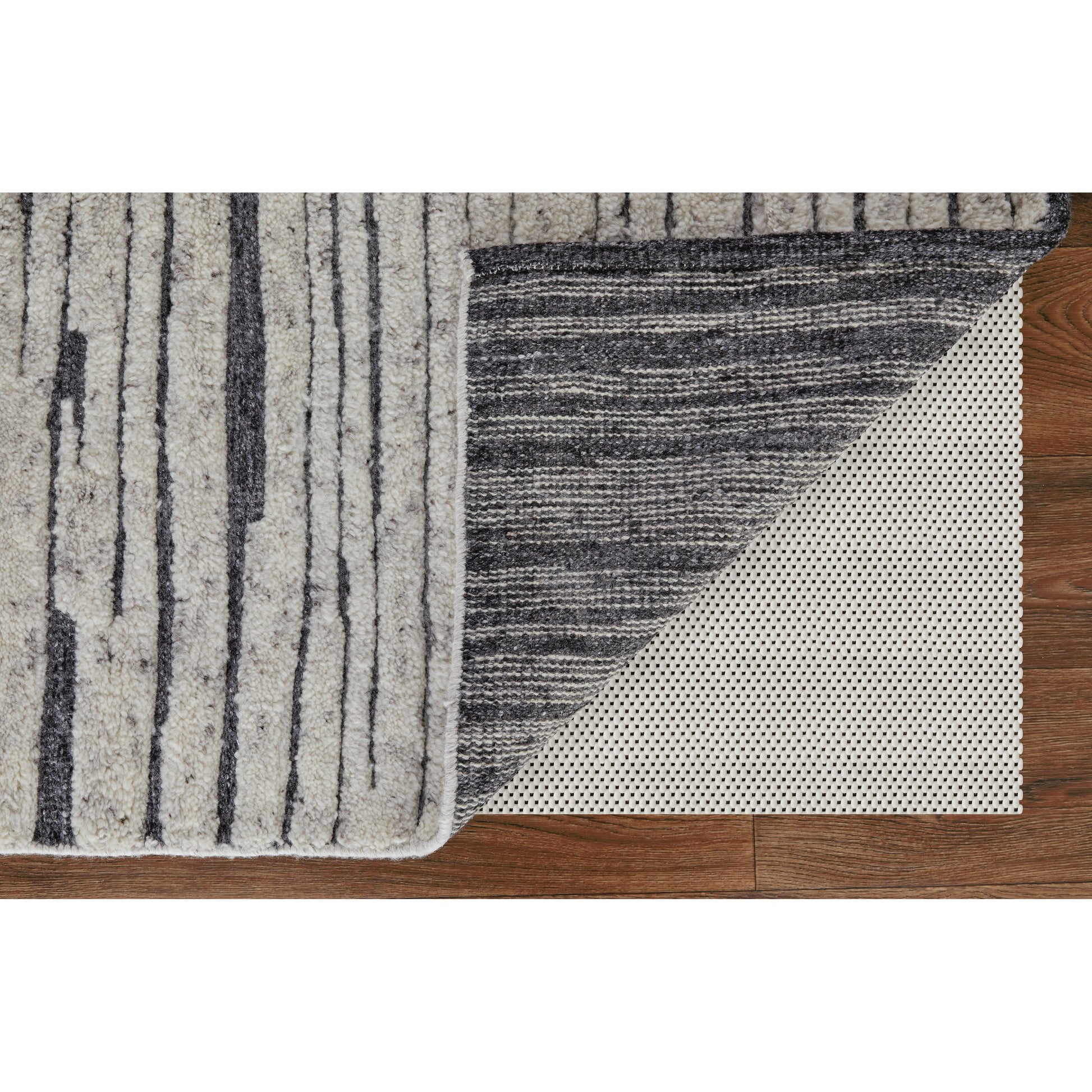 Broadfield Stripes Rug - T21T6037 by Thom Felicia by Feizy Rugs in ivory. Made from wool in a unique style.