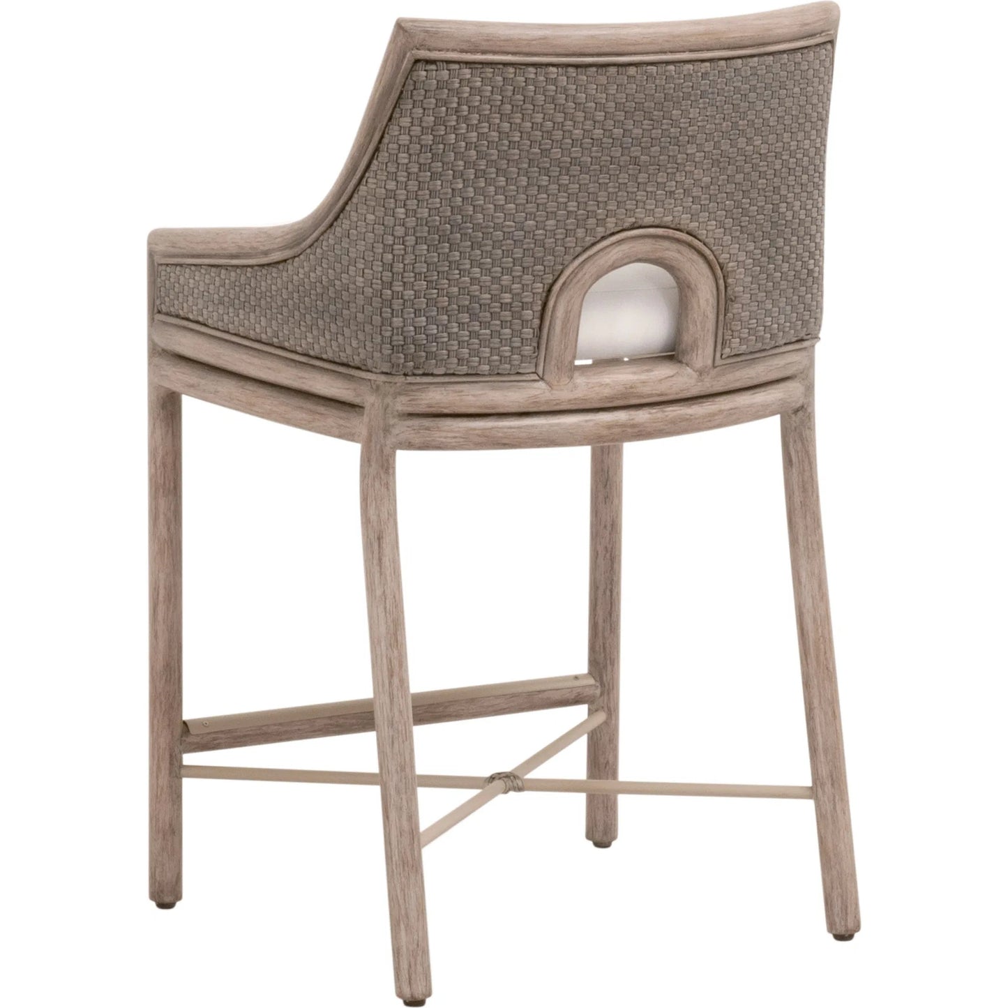004 SI-2292615 | Additional Silo | Adamo Counter Stool by Essentials For Living in french gray cabana loom, livesmart peyton, pearl, french gray mahogany. Made from solid mahogany wood, cabana loom, metal in a transitional style.