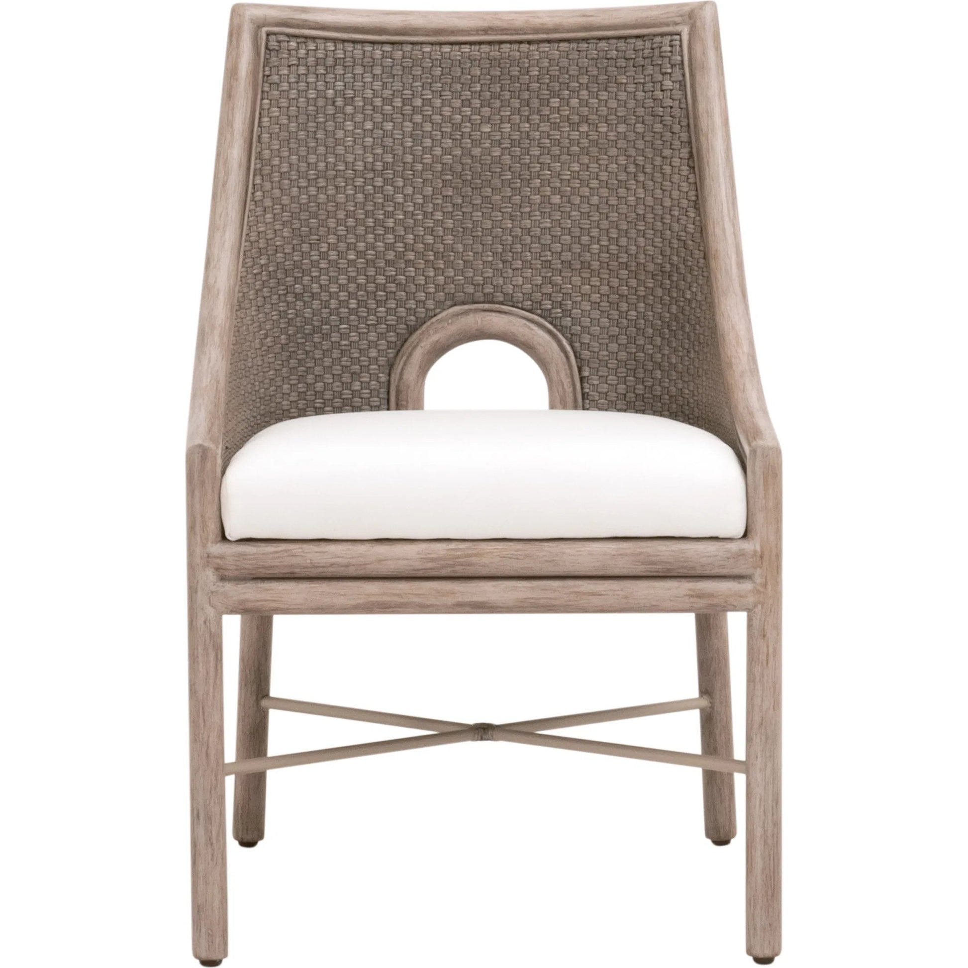 Adamo Dining Chair (Set of 2) by Essentials For Living in french gray cabana loom, livesmart peyton, pearl, french gray mahogany. Made from solid mahogany wood, cabana loom, metal in a transitional style.