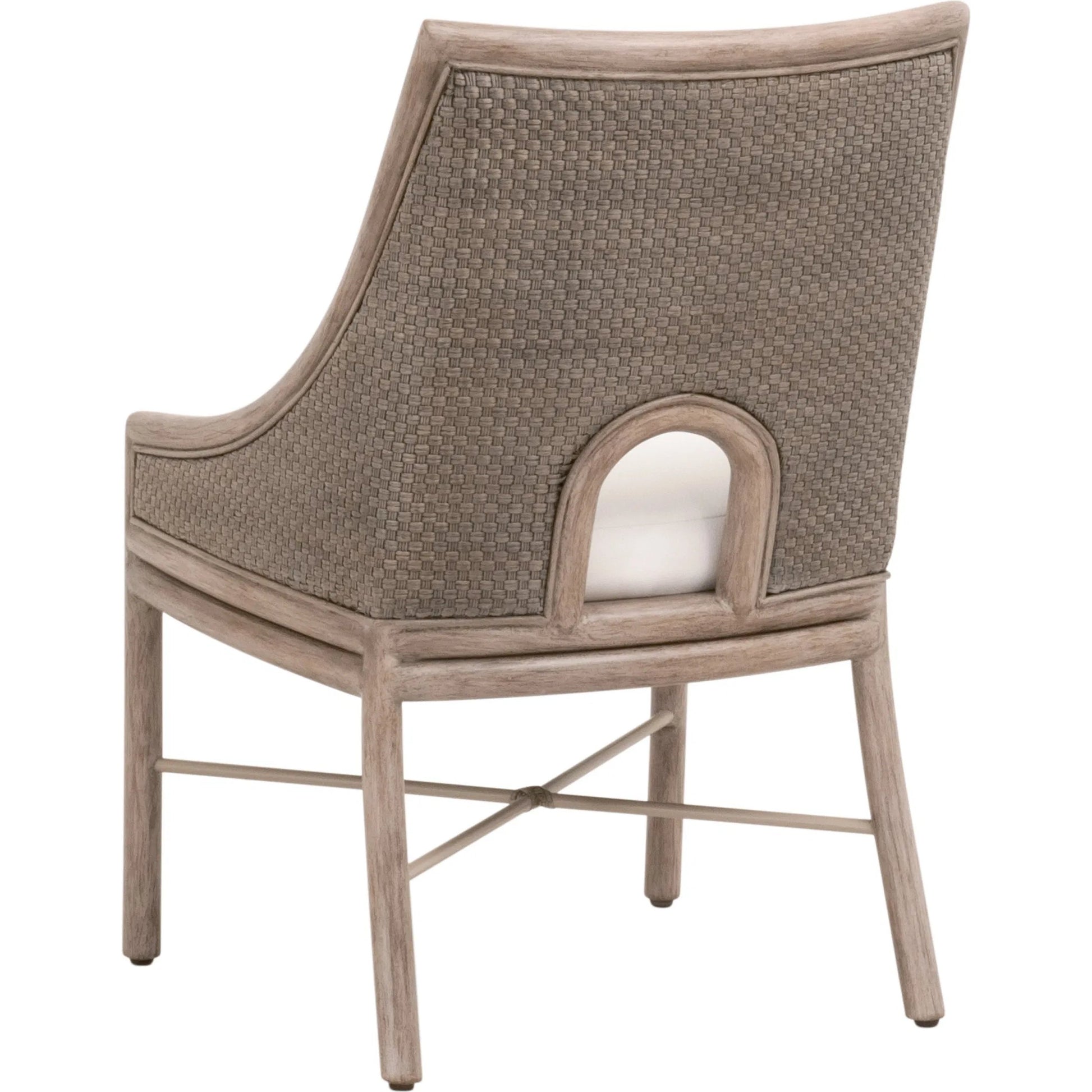 Adamo Dining Chair (Set of 2) by Essentials For Living in french gray cabana loom, livesmart peyton, pearl, french gray mahogany. Made from solid mahogany wood, cabana loom, metal in a transitional style.