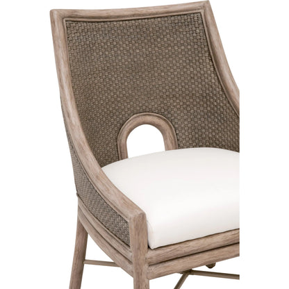 Adamo Dining Chair (Set of 2) by Essentials For Living in french gray cabana loom, livesmart peyton, pearl, french gray mahogany. Made from solid mahogany wood, cabana loom, metal in a transitional style.