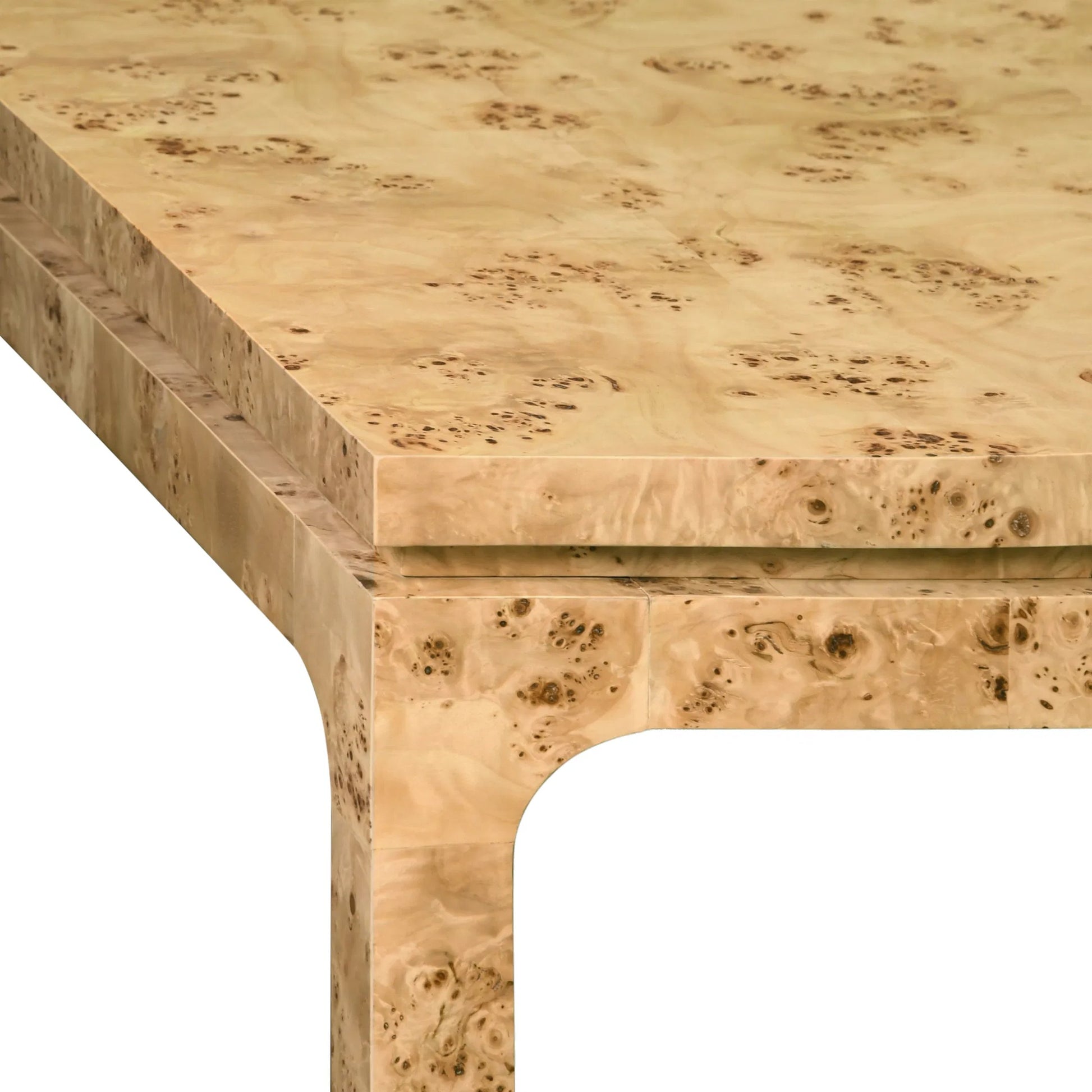 Adams Modern Rectangular Dining Table by Worlds Away in dark burl. Made from unique in a unique style.