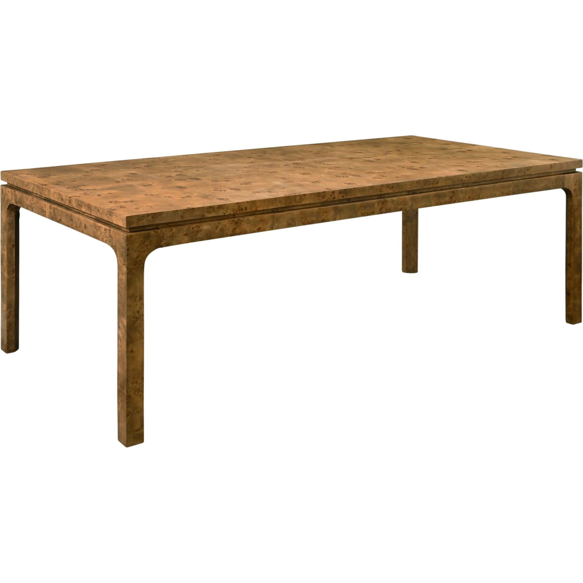 Adams Modern Rectangular Dining Table by Worlds Away in dark burl. Made from unique in a unique style.