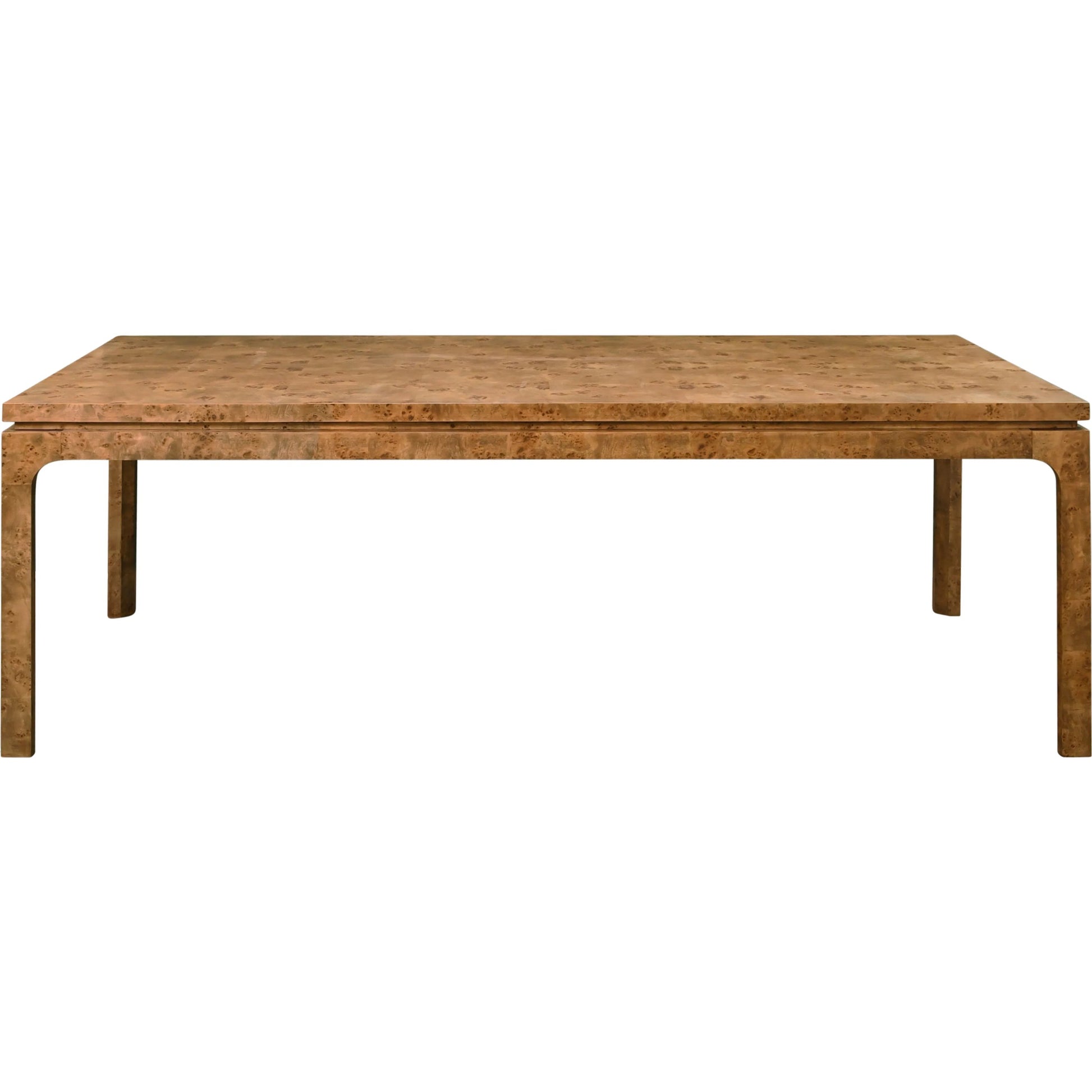 Adams Modern Rectangular Dining Table by Worlds Away in dark burl. Made from unique in a unique style.