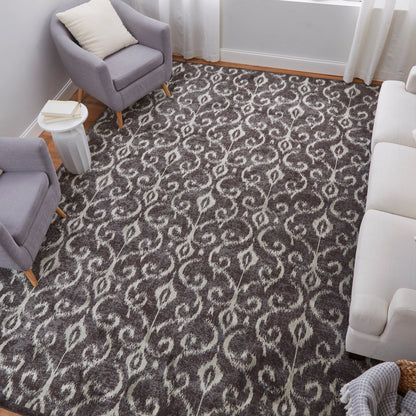Azeri Transitional Damask Rug - 3842F by Feizy in gray, taupe, ivory. Made from wool, viscose in a unique style.