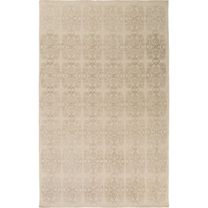 Adeline ADE-6000 Rug by Surya in oatmeal, taupe. Made from 60% wool, 30% viscose, 10% cotton in a unique style.