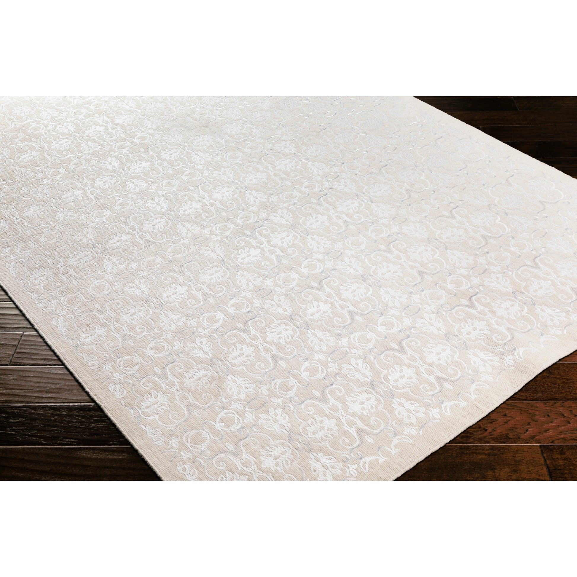 Adeline ADE-6003 Rug by Surya in cream, white. Made from 60% wool, 30% viscose, 10% cotton in a unique style.