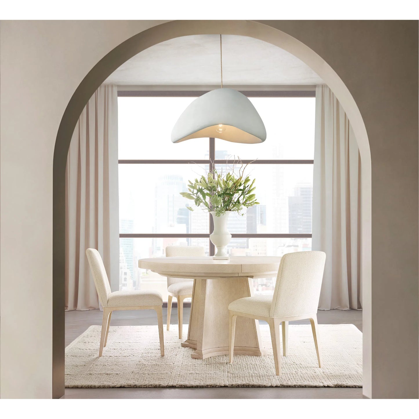 003 SI-2353958 | Lifestyle | Westwood Upholstered Side Chair by Hooker Furniture in tillson cloud and polished limestone. Made from wood, fabric in a transitional style.