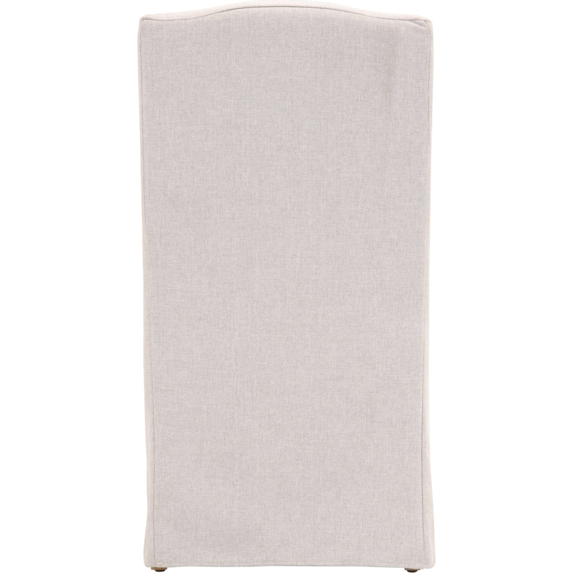 Adele Slipcover Dining Chair by Essentials For Living in gray, blanca. Made from solid teak, fabric in a transitional style.